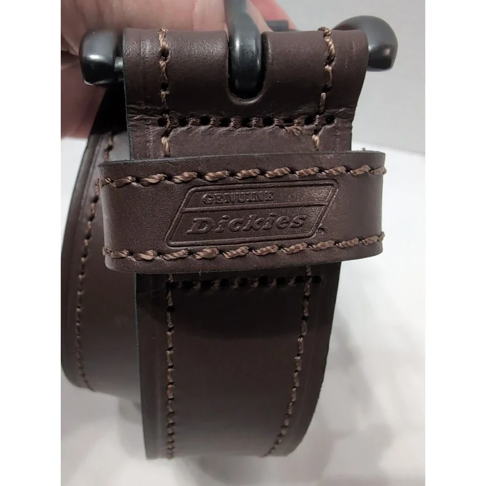 DICKIES belt  Men's size 46-48 BROWN leather 1.5